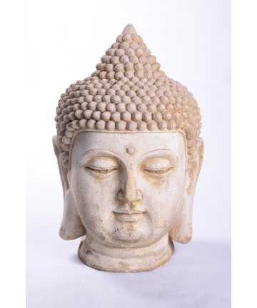 Statue tête Bouddha GM (pierre reconstituée)