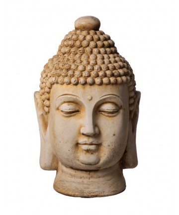 Statue tête de Bouddha MM (pierre reconstituée)