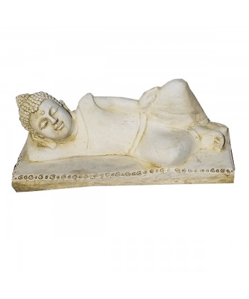 Statue Bouddha couché PM (pierre reconstituée)