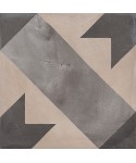 Carrelage imitation carreaux de ciment carrés gris, anthracite et noir Terra