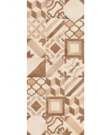 Carrelage imitation carreaux de ciment carrés ivoire, ocre, marron
