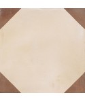 Carrelage imitation carreaux de ciment carrés ivoire, ocre, marron