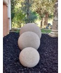 Boules décoratives en pierre reconstituée