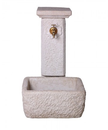 Fontaine colonne carrée (pierre reconstituée)