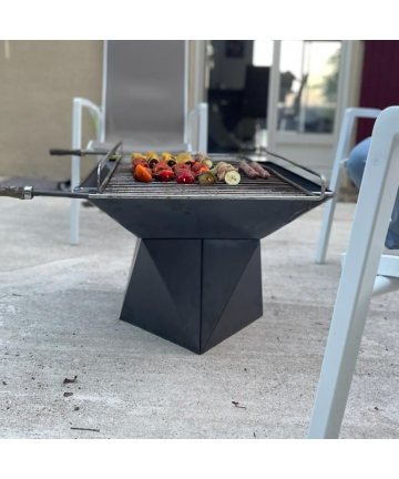 Brasero Barbecue avec foyer, grill et petit pied