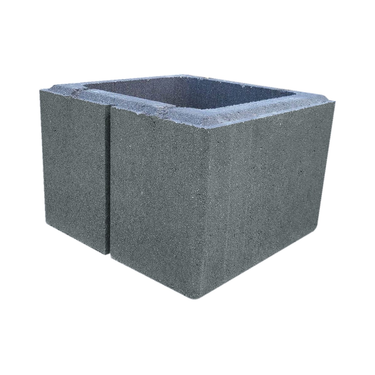 Cube de pilier à rainure Harmonie gris anthracite 30x30xH20