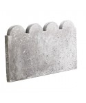 Bordure de jardin Dentelée gris béton 50 cm, en pierre reconstituée