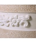 Motifs du vase rond à fleurs en pierre reconstituée